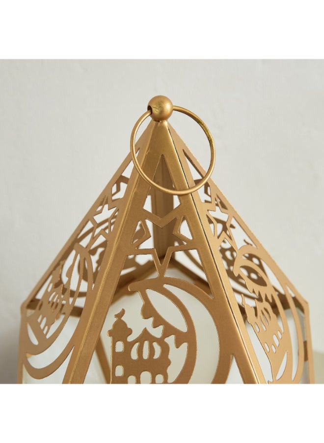 Home Box Isaba Metal and Glass Lantern - 20x20x25 cm - Image 4